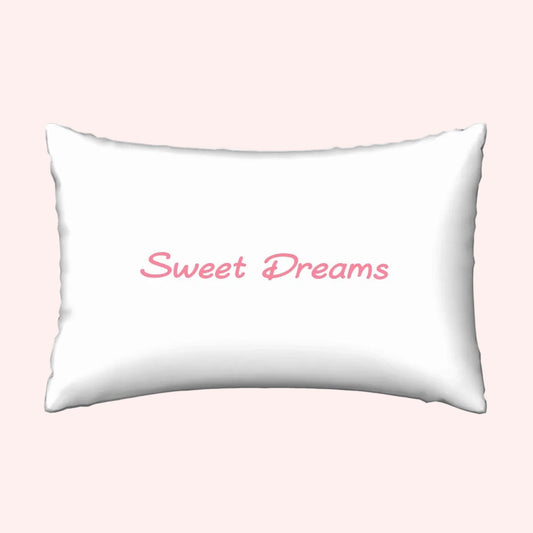 Sweet Dreams Satin Pillowcase with Hidden Zipper